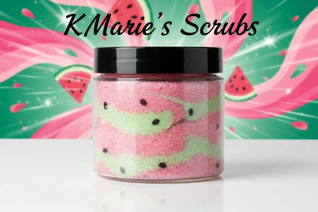 add KMarie's Scrubs across the top not on the product