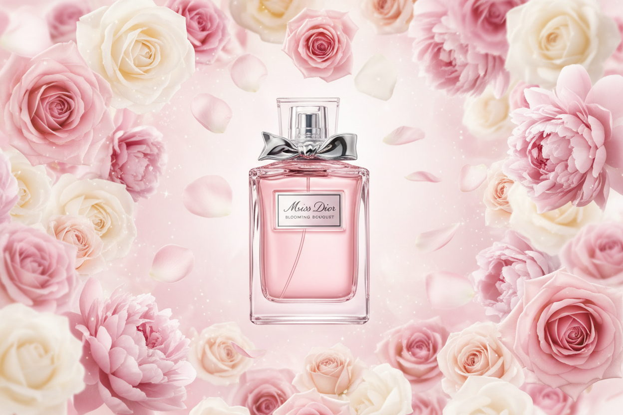 Miss dior blooming bouquet 100ml image with background and animation